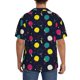 thumbnail image 3 of Fotbe Colorful Ping Pong Rackets Camisa Estampada de Manga Corta para Hombre, Casual de Verano, Estilo Playero, Sin Arrugas-Large, 3 of 5