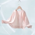 thumbnail image 5 of FAHXNVB Girls' Cooling Zip Up Hoodies Soft Lightweight Long Sleeve Hooded Sweatshirts Solid Color Casual Loose Fit Jackets 4-13 Years, 5 of 8