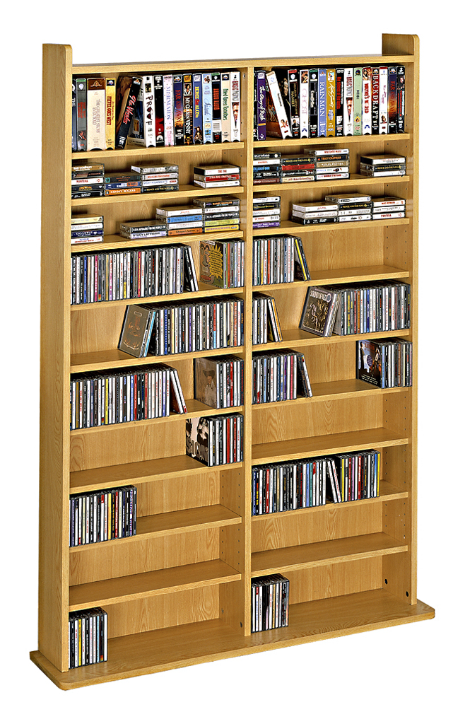Vinyl Veneer High Capacity Wall Rack CD 1000 Series Finish Oak Vinyl Veneer High Capacity Wall Rack CD 1000 Series Finish Oak