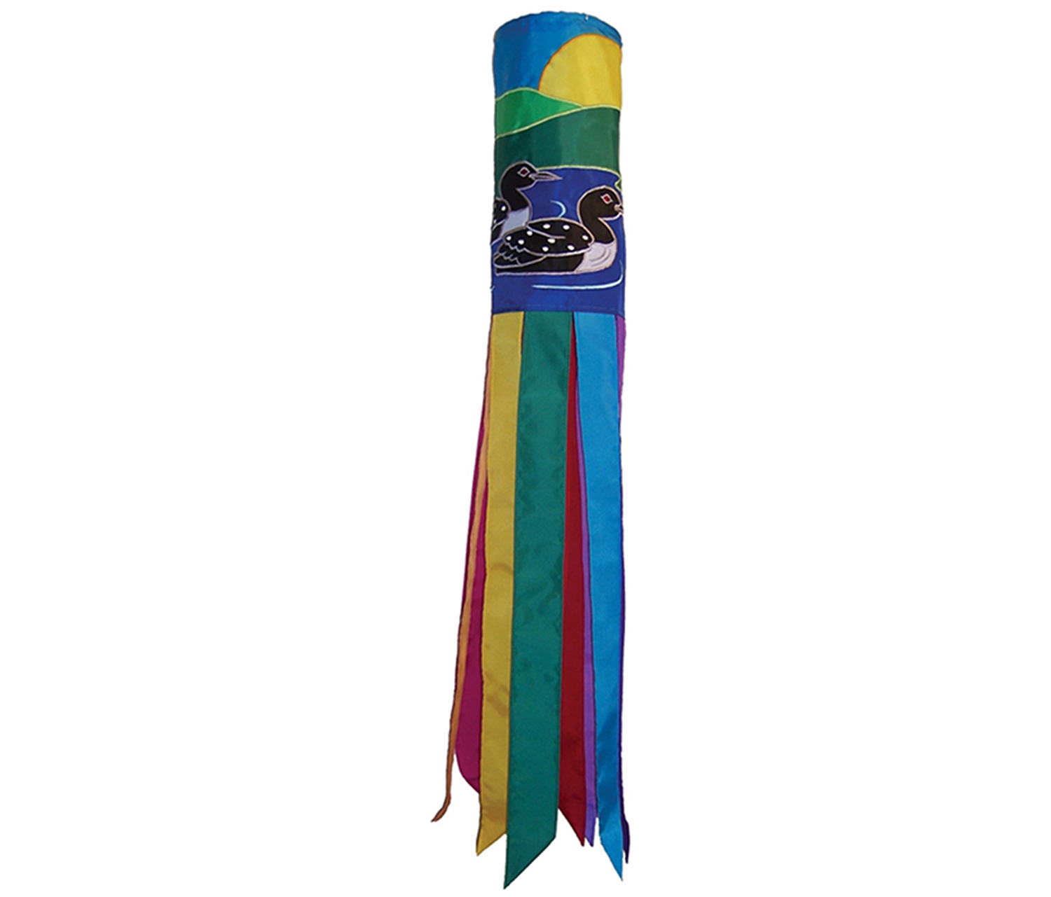 Hanging Novelty Patio Decor Multicolor Pair of Loons 40 inch Windsock