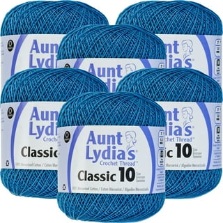 Coats & Clark Aunt Lydia's Blue Crochet Thread, 350 yd 