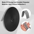 thumbnail image 3 of Uxcell Reflective Tape Strip High Visibility Fabric Webbing Ribbon Sew on Warning Safety Tape Black-White, 3 of 7