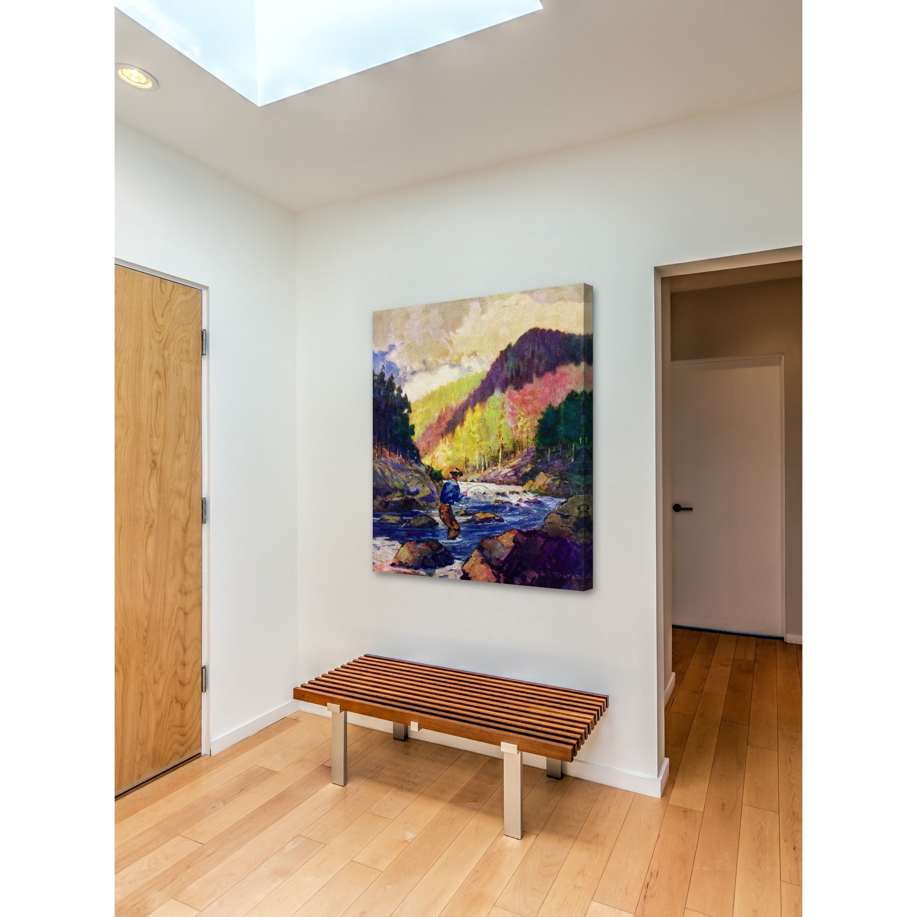 "Mountain Stream" Painting Print on Wrapped Canvas