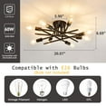thumbnail image 3 of ASGYISA 8-Lights Semi Flush Mount Ceiling Light Fixture, 3 of 5