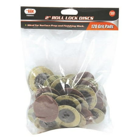 

IIT 82041 120 Grit Roll Lock Style Sanding Disc 50-Piece