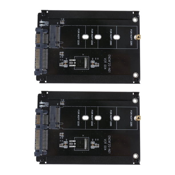 2X Caja Negra B + M Socket 2 M.2 NGFF (SATA) SSD Una 2.5 Adaptador SATA para 2230/2242/2260 / 2280mm SSD M2
