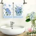 thumbnail image 3 of Hydrangea Vase Butterfly Hand Towels, 18x26 Inch, Spring Summer Flowers Bath Hand Towel, Blue Flower Towels Holiday Decoration for Home Bathroom Kitchen, Set of 2 pcs, 3 of 6