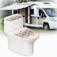 thumbnail image 6 of HELLHERO Flowers Toilet Seat Covers Set Christmas 2 Piece Stretch Fit Fits All Toilet Shapes Bathroom Toilet Cozy Set Stretch, 6 of 8