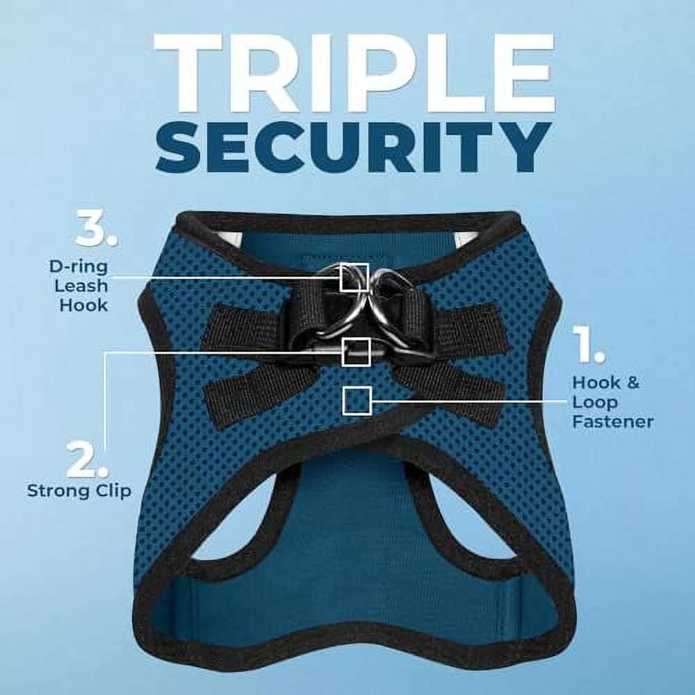 Best Pet Supplies - Voyager Step-in Air Pet Harness - All Weather Mesh - Blue/Black Trim, XXXS