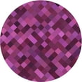 thumbnail image 1 of Ahgly Company Machine Washable Indoor Round Transitional Neon Pink Area Rugs, 8' Round, 1 of 7