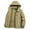 Khaki, variant on KIHOUT Fall and Winter Mens Coat Plus Size Men's Fashion Casual Solid Color Pockets Zipper Long Sleeve Hooded Casual Outwear Coat