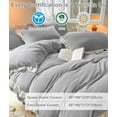thumbnail image 2 of TOPCHANCES Duvet Cover Set, Soft Velvet Bedding Set with One Pillowcase for Twin Size Bed, 67*89 inch (Gray), 2 of 7