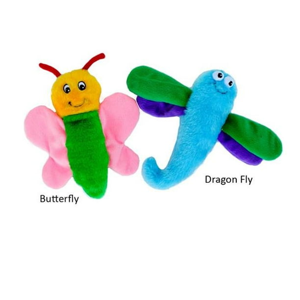 Zippy Paws 2735BUT Crinkle Toy Plush Dog Toy Butterfly