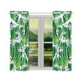 thumbnail image 2 of BSDHOME Wave Seamless Green Window Curtain Kitchen Curtain 26x39 inches (Two Piece), 2 of 3