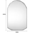 thumbnail image 5 of Cuteday 30x40 Inch Beveled Edge Frameless Bathroom Vanity Mirror, Wall Mount Mirror for Bathroom, Arched Decorative Mirror, 5 of 9