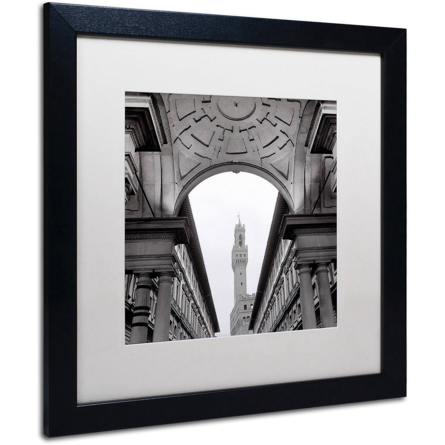 Trademark Fine Art "Firenze II" Canvas Art by Alan Blaustein, White Matte, Black Frame