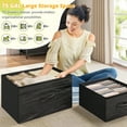 thumbnail image 6 of EnHomee Black Dresser with 12 Fabric Drawers Dresser for Bedroom Dresser with LED Lights & Storage Shelf, 6 of 8