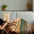 thumbnail image 3 of Tropical Soft Flannel Fleece Throw Blanket, Seascape Scenery with Ocean Beach Palm Tree and Sunset Sky in Soft Tones, Cozy Plush for Indoor and Outdoor Use, 50" x 60", Multicolor, by Ambesonne, 3 of 5