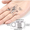 thumbnail image 2 of Joez Wonderful - 100 abalorio de eslabones de fianza, abalorio espaciras de columna de aleación hipoalergénicas, abalorio de tubo conector de plata para hacer joyas, pulseras, collares, accesorios, 2 of 3