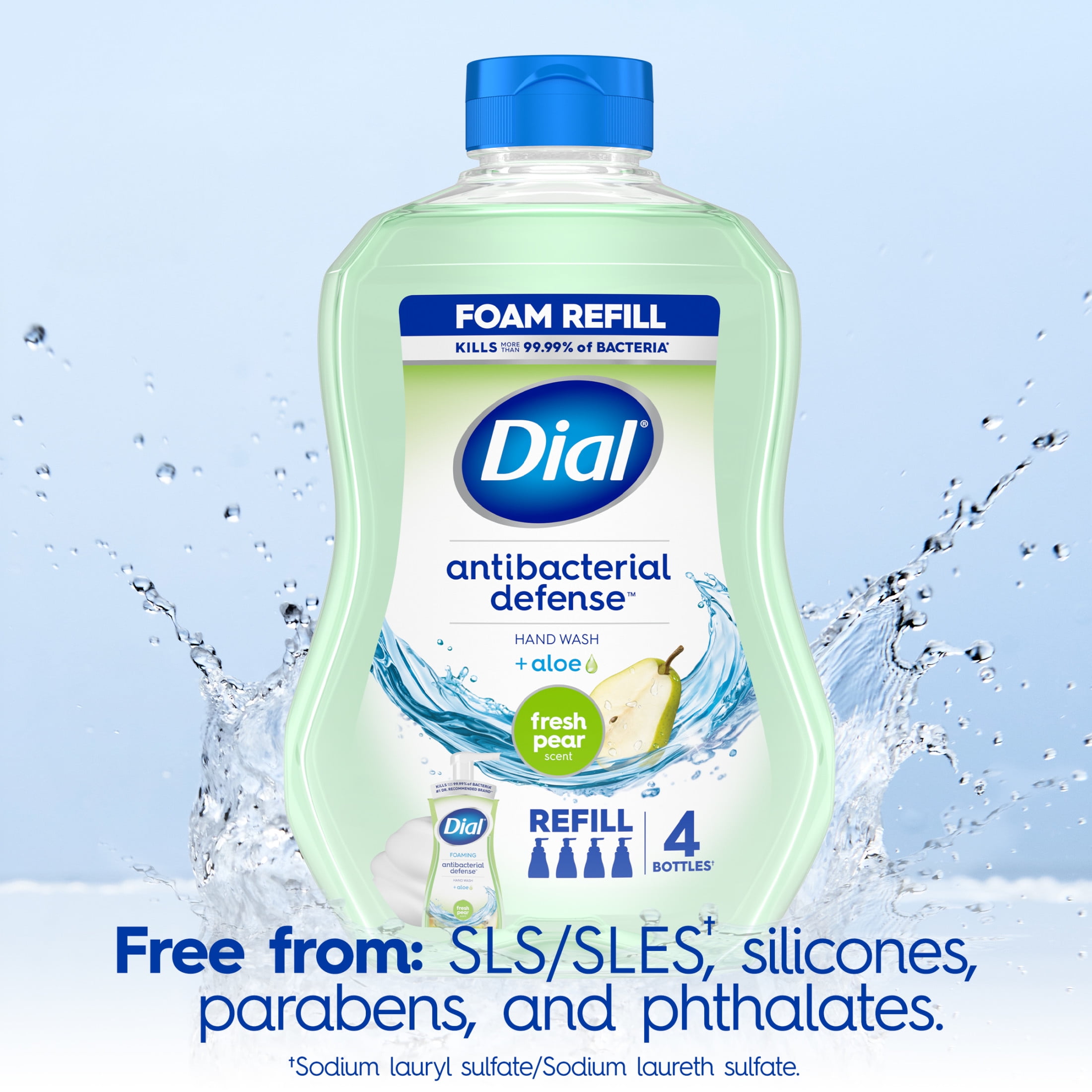Dial Antibacterial Foaming Hand Wash Refill Fresh Pear 30 Ounce