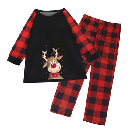 

Frostluinai Ugly Christmas Sweaters For Women Clearance Plus Size Pullover Shirt For Women Christmas Mom Mother Plaid Print Blouse Tops+Pants Xmas Family Clothes Pajamas