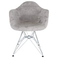 thumbnail image 2 of Velvet Accent Chair - Modern Eiffel Base Living Room Chair - Stylish Comfortable Armchair, 2 of 7