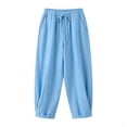 thumbnail image 5 of Dvprdro Womens Drawstring Linen Pants Cuffed Leg Hem Loose Fit Side Pockets Solid Casual Summer Bottoms, 5 of 9