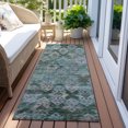 thumbnail image 6 of Addison Rugs Chantille Indoor/Outdoor Transitional Diamonds Emerald Washable Runner Rug, 2'3" x 7'6", 6 of 6