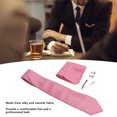 thumbnail image 4 of Corbata Sedosa Para Hombre, Juego De Corbata De Regalo Con Gemelos, Suave Para Negocios, 4 of 7