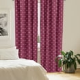 thumbnail image 3 of Ambesonne Fleur De Lis Window Curtains, Noble Medieval Pattern, Each 28" W x 63" L, Dark Magenta White, 3 of 5