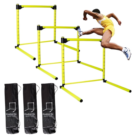 Adjustable Hurdles with Carring Bags, Detachable Agility Training Equipment with Scale,  Practice Hurdle, Indoor & Outdoor Jumping Speed Hurdles for Athletes, Soccer, Basketball