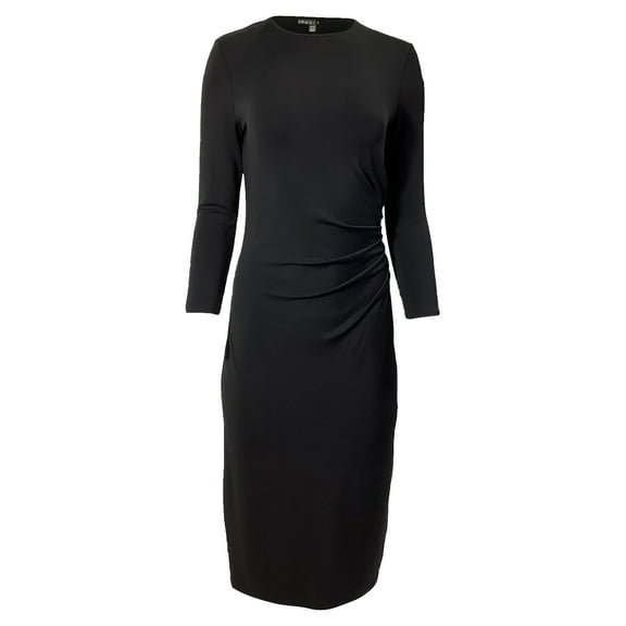 Pre-Owned Theory Crepe Midi Dress in Black Viscose