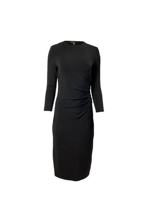 Pre-Owned Theory Crepe Midi Dress in Black Viscose