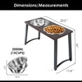 thumbnail image 4 of Cuencos Elevados TIDANT Acero Inoxidable Extra Grandes para Perros, 4 of 6