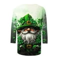 thumbnail image 5 of Goodeals Womens St Pattys Day T Shirt Green Funny Leprechaun Hat Shirts 3/4 Length Sleeve Tops Lucky Irish Shamrock Graphic Tees Top Round Neck Blouse(Green,L), 5 of 5