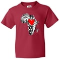 thumbnail image 3 of Inktastic Black History Month Ink Print African Heart Youth T-Shirt, 3 of 5