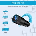 thumbnail image 6 of USB C Car Charger,FiveBox 3.4A Fast Charging Car Charger Adapter with 3ft Type C Cable Car Phone Charger USB C Cable Type C Car Charger Cigarette Lighter Adapter,Black, 6 of 6