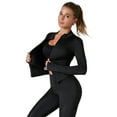thumbnail image 3 of Valcatch Women's Workout Quick Dry Jacket Lightweight Zip Up Yoga Jacket Cropped Athletic Slim Fit Tops, 3 of 6