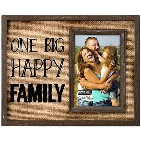 ONE BIG HAPPY FAMILY BURLAP frame by Malden - 4x6
