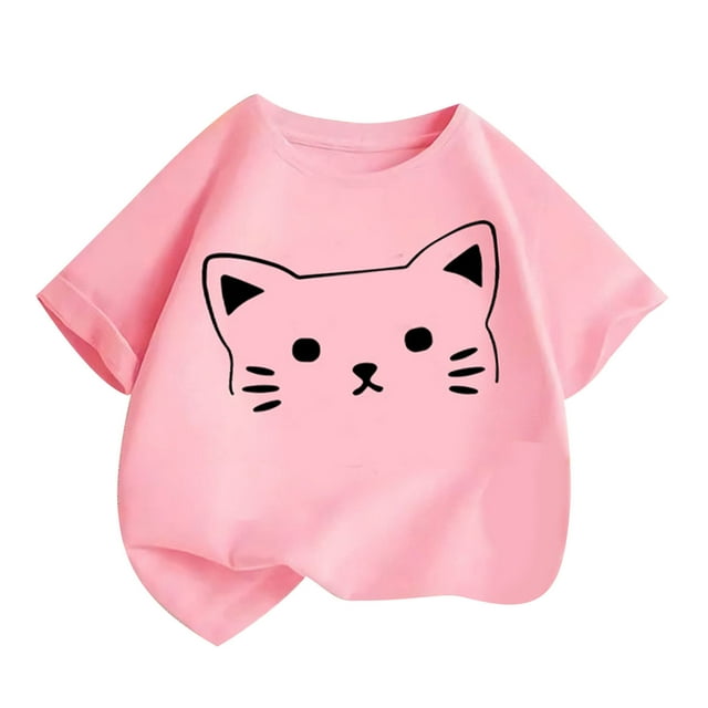 T-Shirts Graphiques à Manches Courtes pour Filles et Tout-Petits