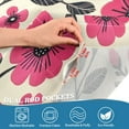 thumbnail image 3 of Yayeee Kitchen Curtains Tier Pair Light Filtering 27"x36" Rod Pocket Short Cafe Window Panel, Pink Flowers, 3 of 7