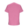 thumbnail image 5 of Amzcrzy Plus Size Tops for Women Trendy V Neck Short Sleeve Womens Tops Comfortable Loose Fit Side Split Basic Tee Shirts Versatile Casual Solid Color Summer Tops XL, 5 of 7