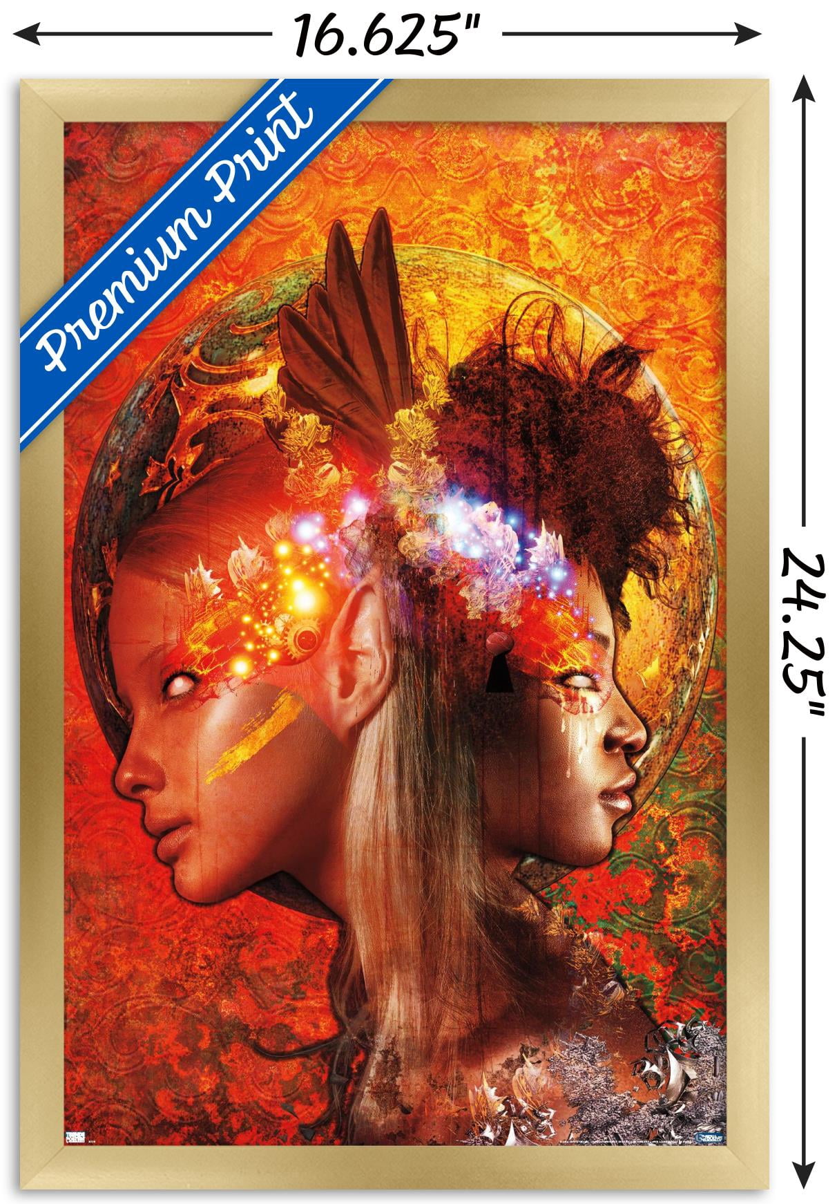 Jena DellaGrottaglia: Cosmic Zodiac - Gemini Wall Poster, 14.725" x 22.375" Framed