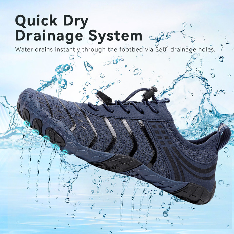 Stepedia Women's Men's Water Shoes Wide Quick-Dry Navy photo 3