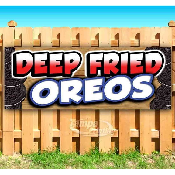 Deep Fried Oreos 13 oz Vinyl Banner With Metal Grommets