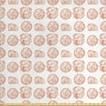thumbnail image 1 of Food Upholstery Fabric by the Yard, Continuous Delicious Breakfast Toasts Eggs Fish Rucola Bacon Pattern, Decorative Fabric for DIY and Home Accents, Pale Vermilion and White by Ambesonne, 1 of 4