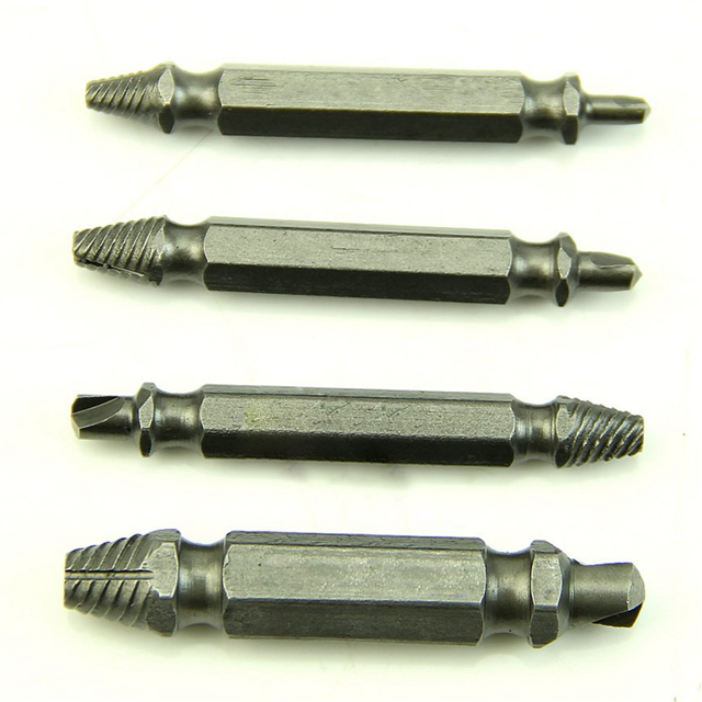 8X Screw Extractor Drill Bits Guide Set Broken Bolt Remover Easy Out 1 2 3 4