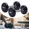 thumbnail image 1 of DYNWAVECA Round Dumbbell Nonslip Full Body Workout for Training Exercise Weightlifting 5kg, 1 of 10