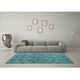 thumbnail image 3 of Ahgly Company Indoor Rectangle Abstract Light Blue Modern Area Rugs, 5' x 8', 3 of 4