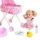 thumbnail image 3 of Adorable cochecito de muñecas para niña, juguete de simulación, casa de muñecas, decoración de casa de juegos amor, 3 of 7